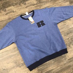 NWT Russell Athletic Big Logo‎ Sweatshirt Pullover Crewneck Men Size Large $60